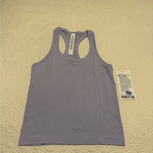 NWT Lululemon Lavender Frost/White Swiftly Tank 2.0 Race